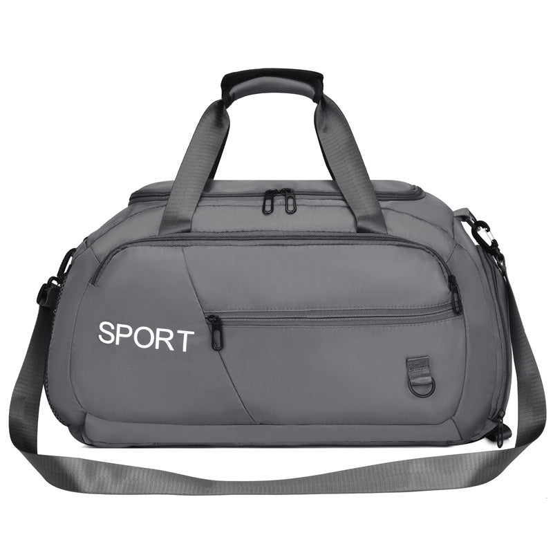 Luggage Bags For Women Handbag Oxford Men's Fitness Gym Shoulder Bag Waterproof Sports Travel Backpack With Shoes Compartment Grey