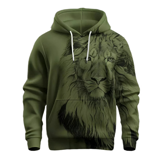 Fashion Brand Lion's Head 3D Hoodie Fashion Men And Women