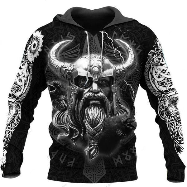 European Code Fashion 3D Digital Viking Printed Hoodie Style 3