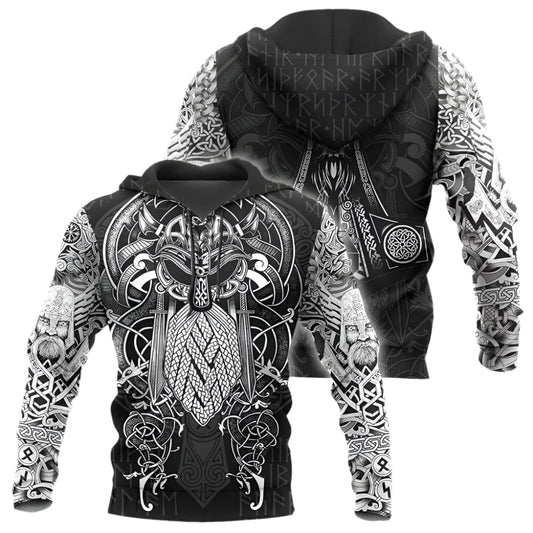 Viking Odin Best Viking Tattoo 3D Hoodies Men Women Hipster Streetwear Outfit