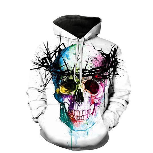 Youth 3D Printed Skull Hoodie WK3713