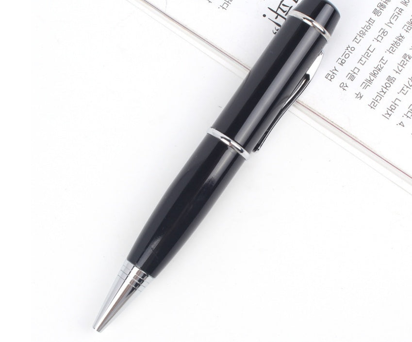 Multi-function U disk pen metal pen laser pen black