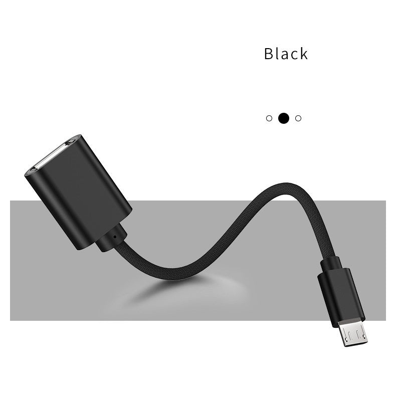 Mcrio OTG Wire Micro To 30A Female Adapter Cable 20 Extended Data Cable OTG Adapter Cable Adapter Cable Black