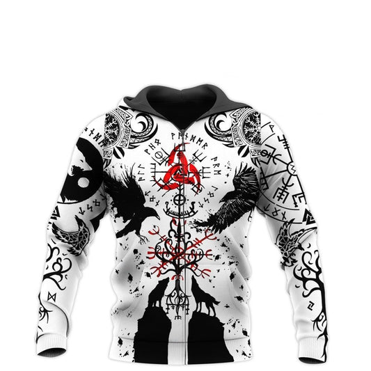 Tattooed 3D Printed Men's Harajuku Fashion Hoodie Zipper