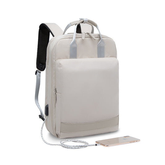 Laptop Portable Charging Independent Computer Compartment Airbag Backpack Grey