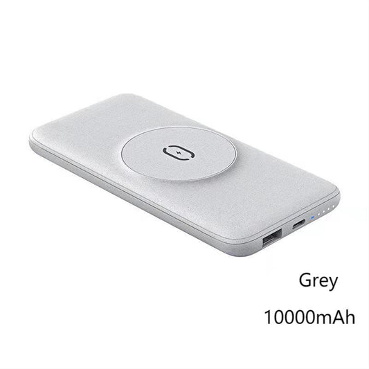 Magnetic Wireless Charging Treasure Back Clip Power Bank Grey