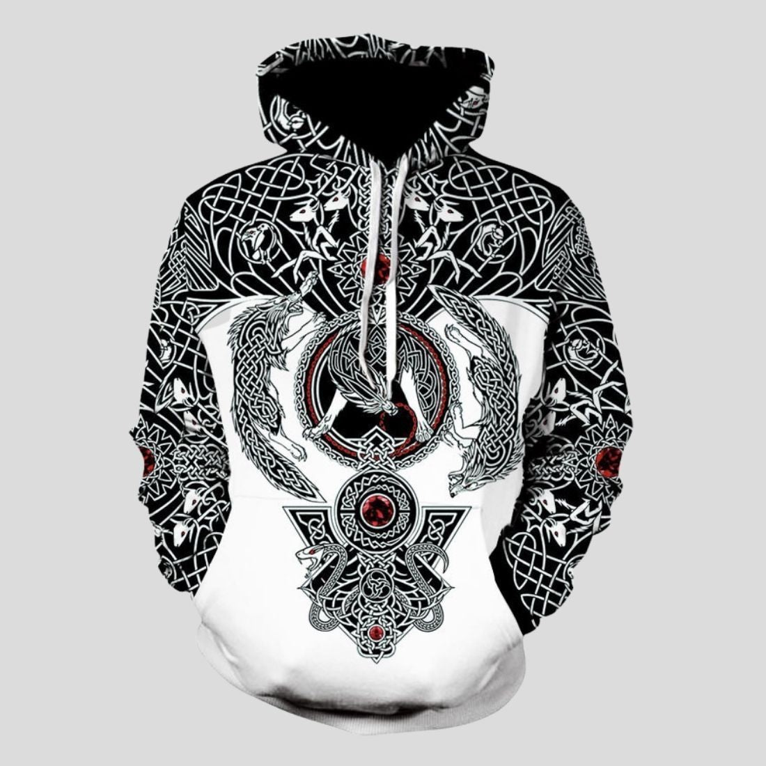 Men's Loose Printed Pullover Hoodie G