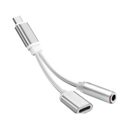 Headphone Adapter For Reno4Pro Converter White Single type c