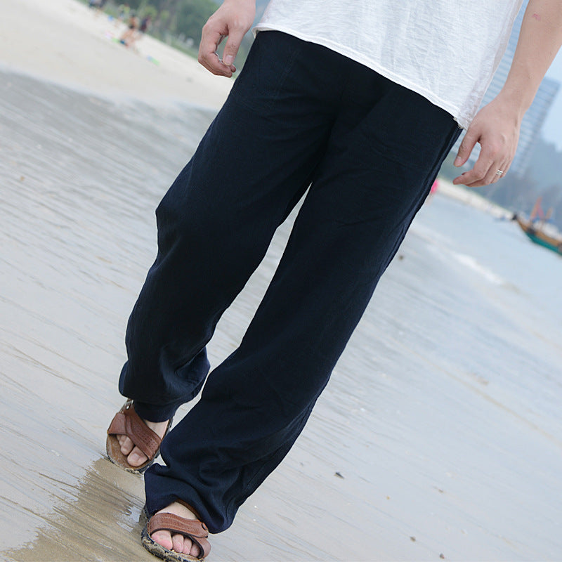 ✨ Casual Loose Beach Pants – Lightweight, Breezy, and Stylish! Black