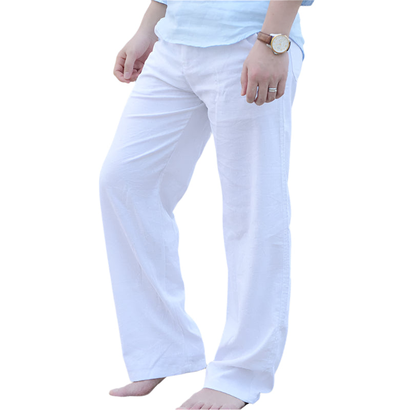 ✨ Casual Loose Beach Pants – Lightweight, Breezy, and Stylish! White