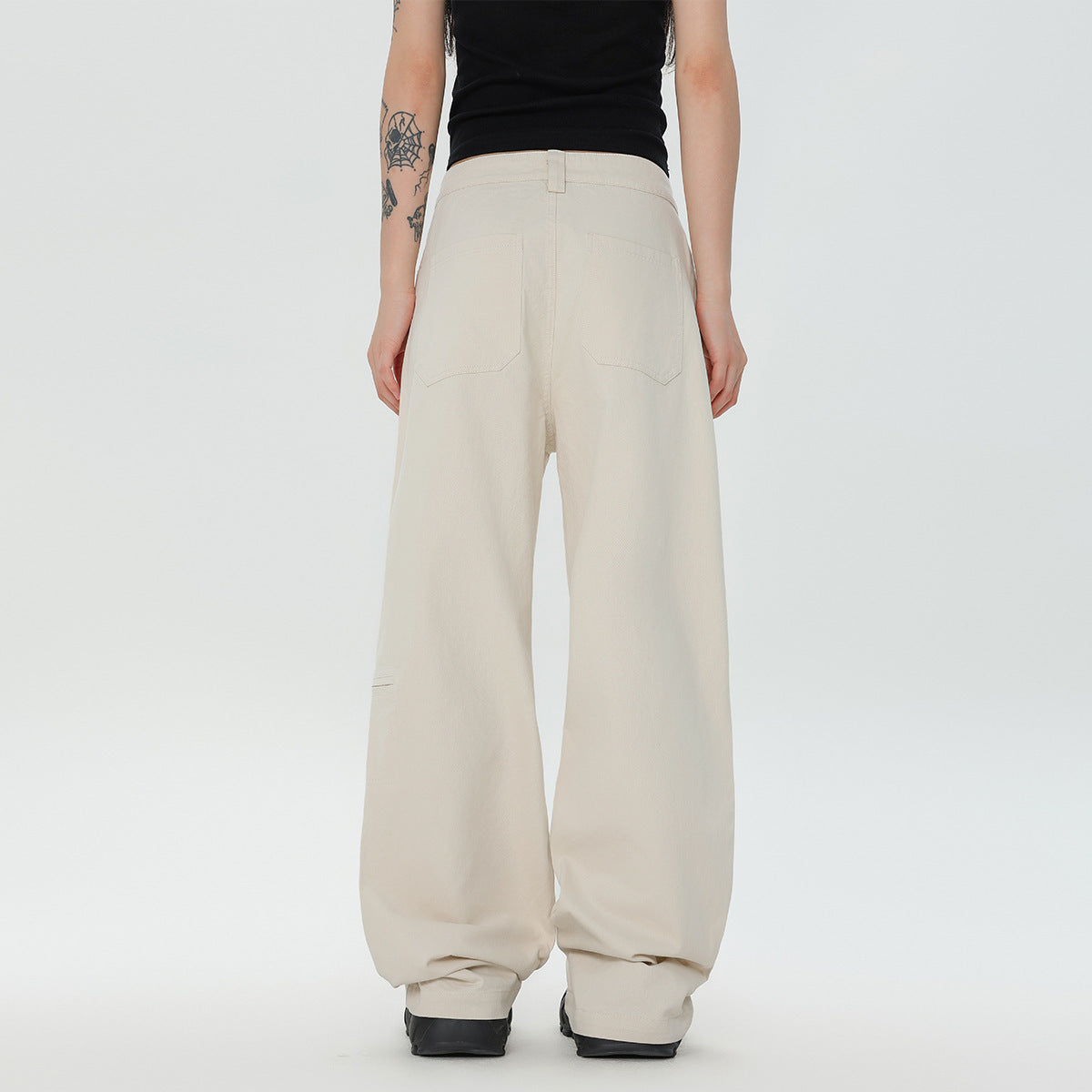 Cotton Loose Straight Cargo Pants Men