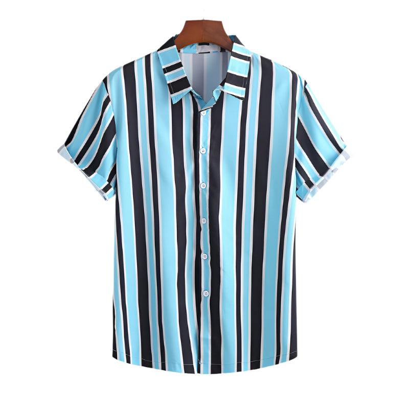 Men Stripe shirts Blue