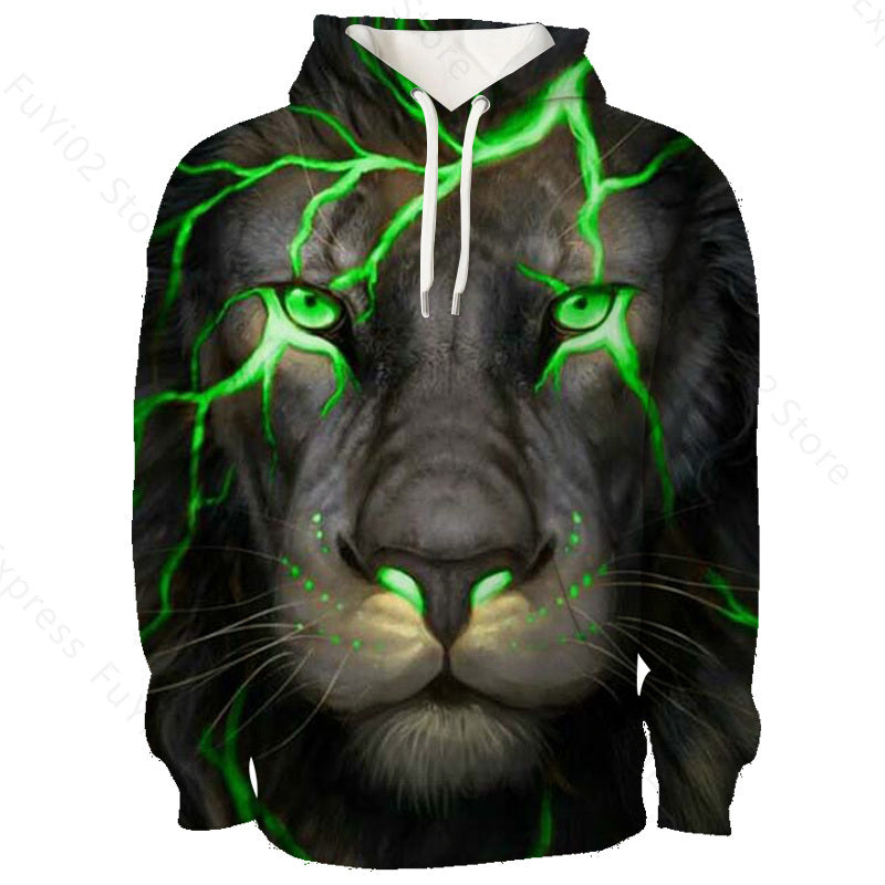 Animal 3d Wolf Pattern Hoodie Men And Women Sports Casual Wear 11 style