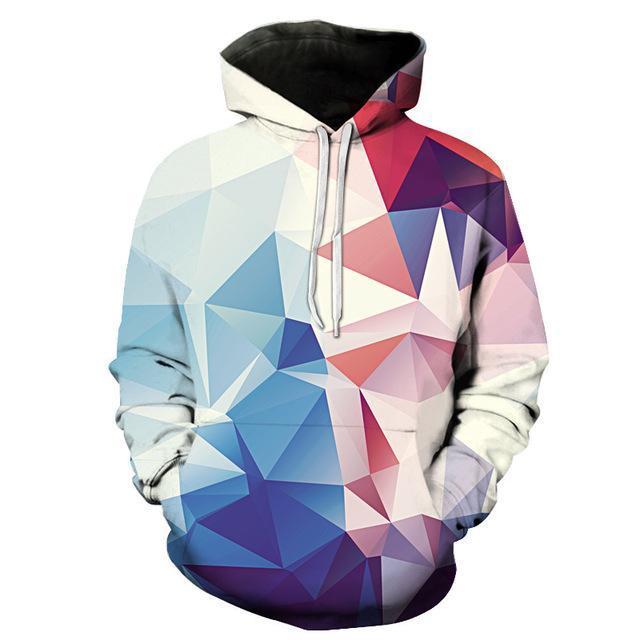 3D Geometric Pullover Hoodie XXL