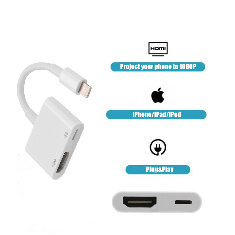 Lightning to HDMI HD display with same screen cable