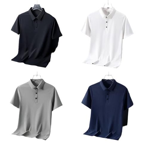 Poly Matte Assorted Solid Half Sleeves Mens Polo T-Shirt Pack Of 4