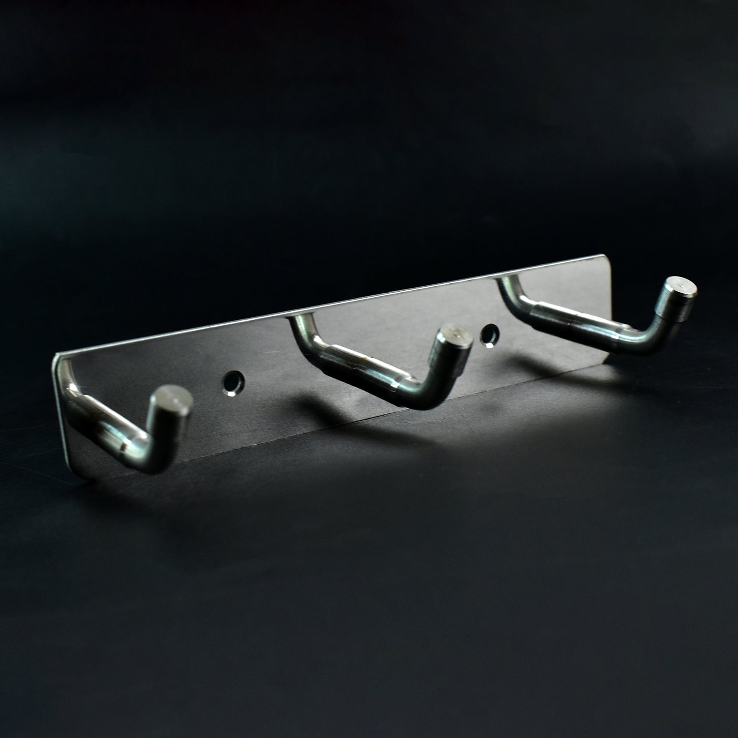 Stainless Steel Wall Mounted Coat 3 Hook Rack (14x3 1 Pc)