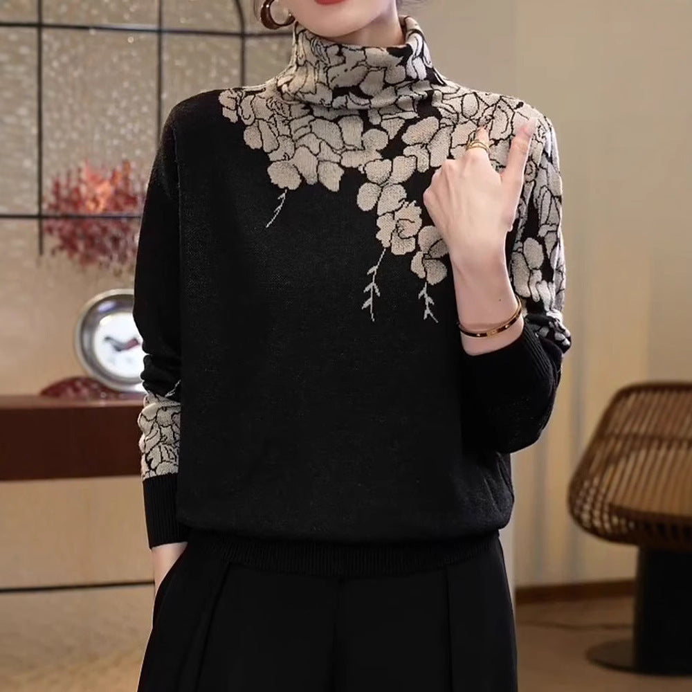 Women's Korean-style Socialite Style High-end Long-sleeved Sweater