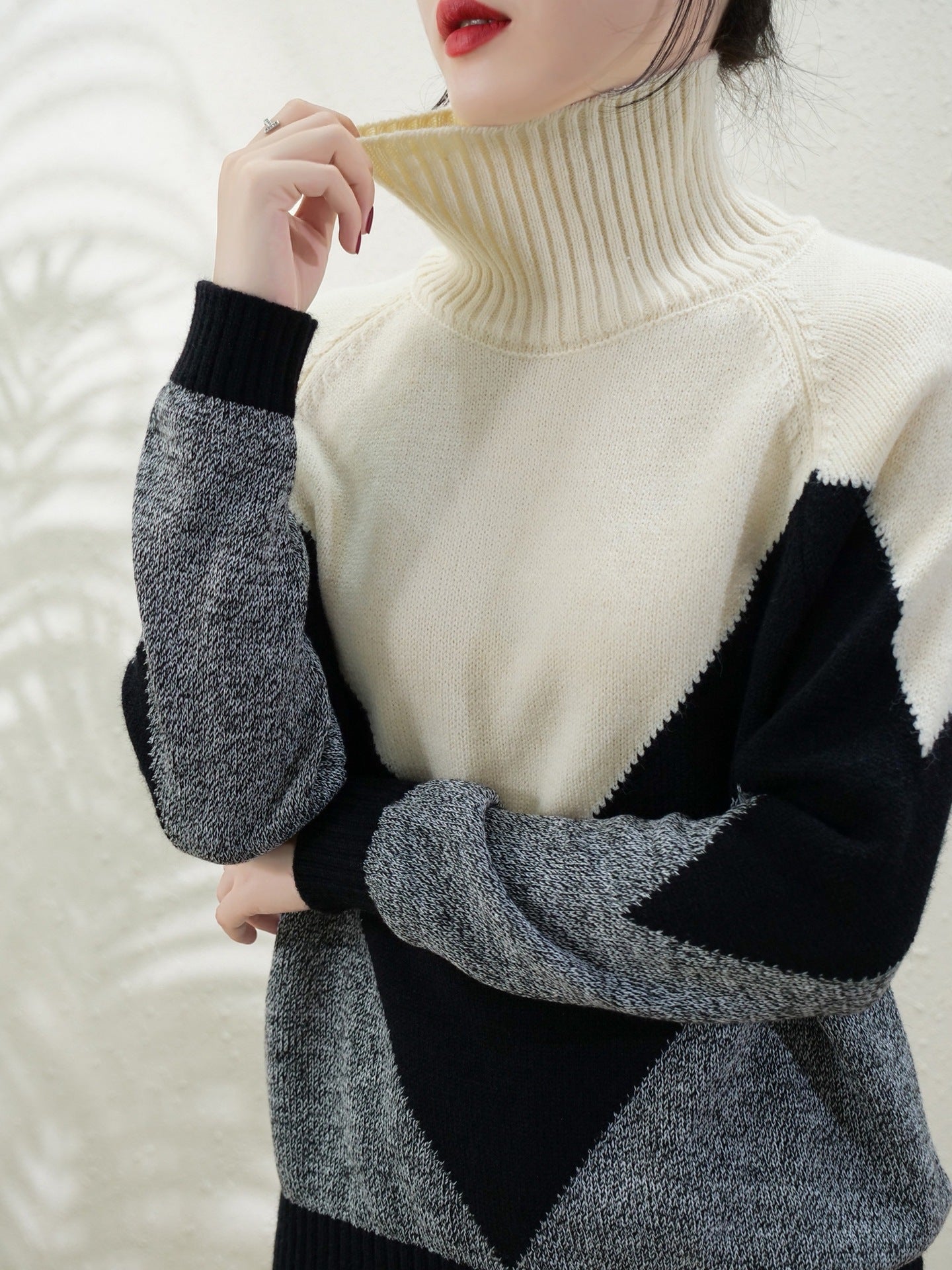 Women's Turtleneck Wool Knitted Bottoming Shirt