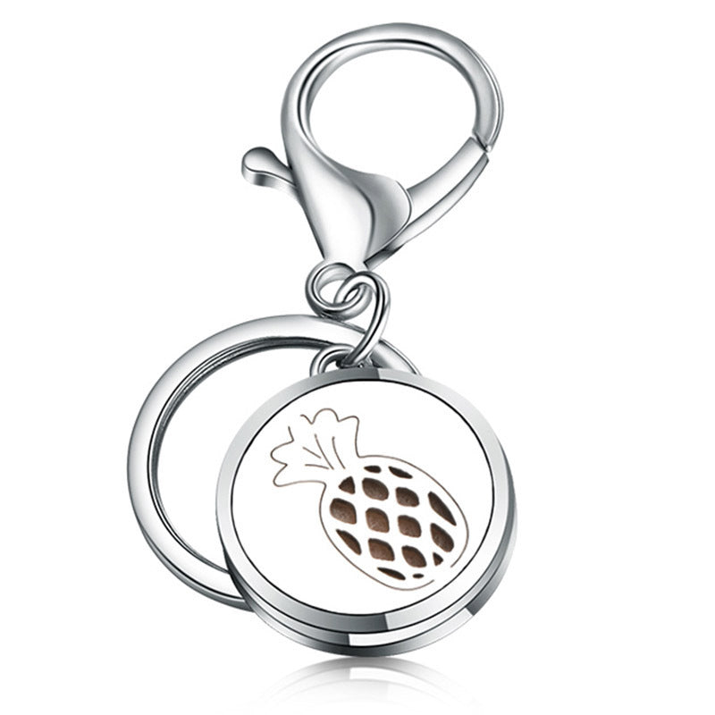 Perfume Key Chain Stainless Steel Essential Oil Diffuser 12 Style