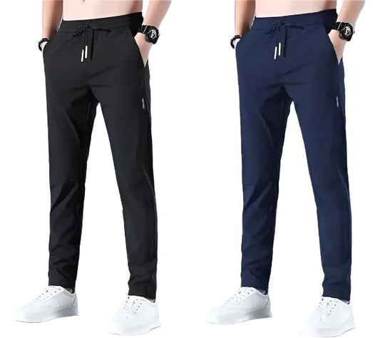 Men's Pack of 2 Track Pants BlackBlue Cotton blend