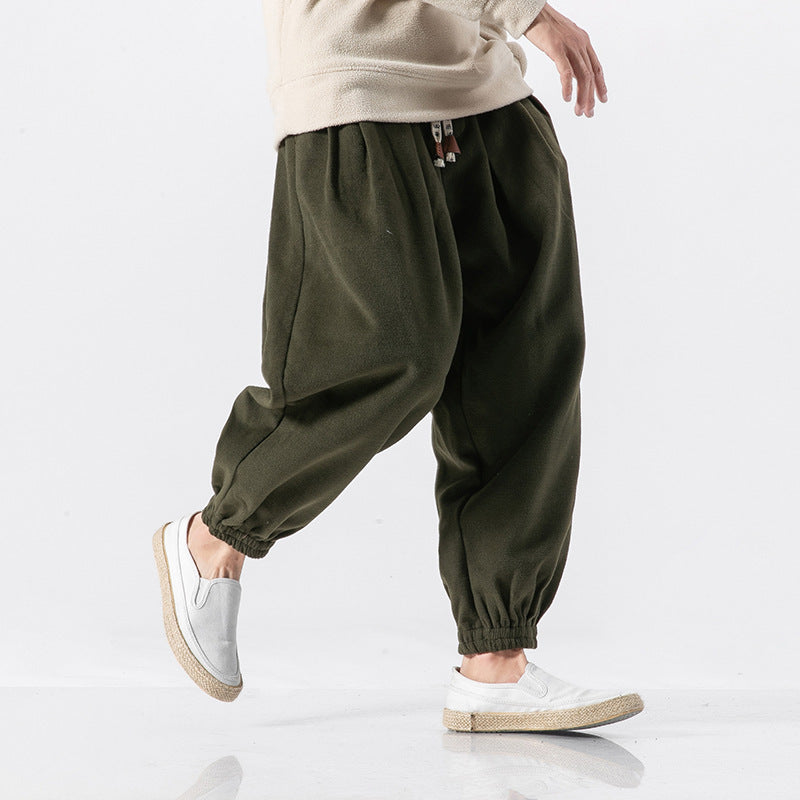 Pants Loose Plus Size Casual Pants Men Army Green