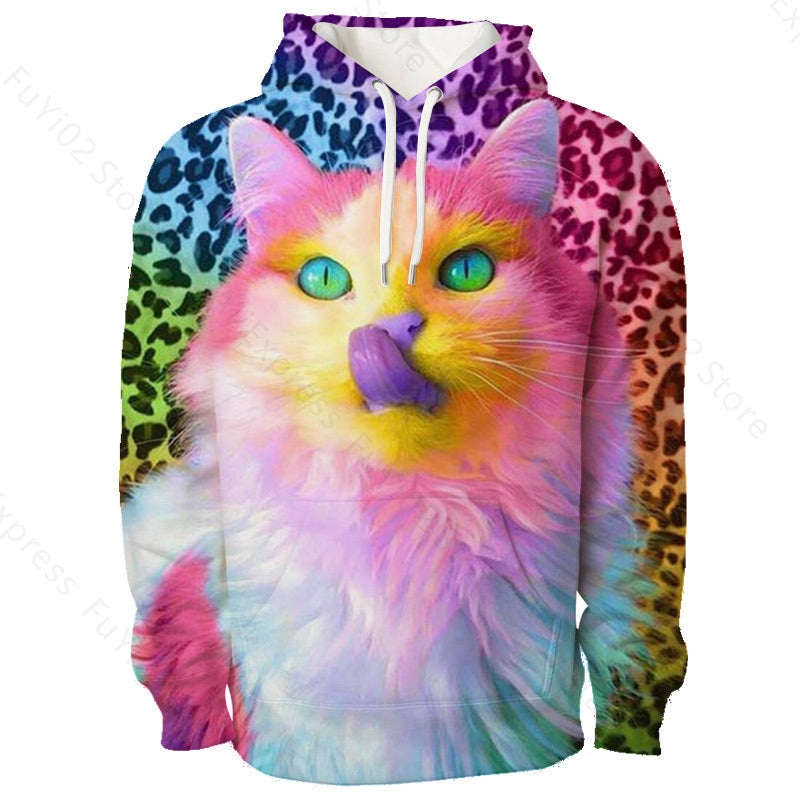 Animal 3d Wolf Pattern Hoodie Men And Women Sports Casual Wear 4 style