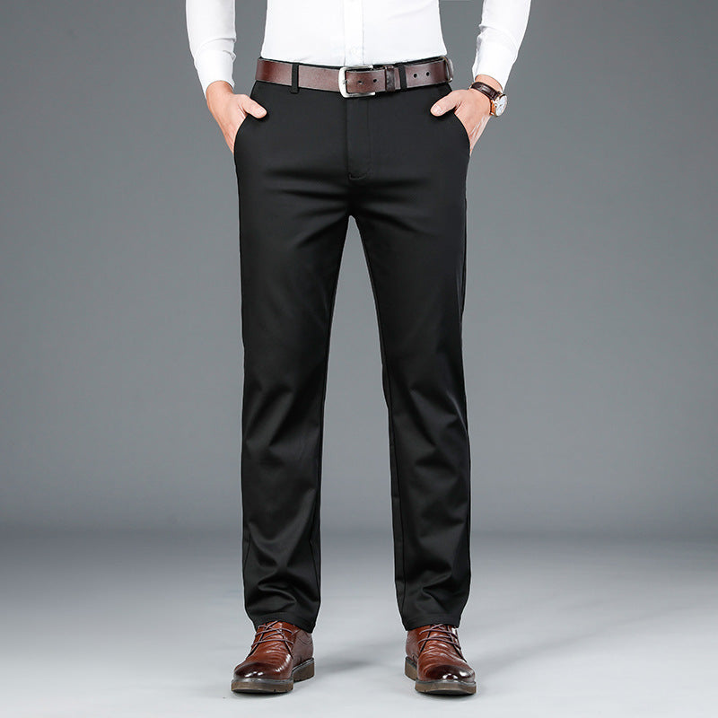 Men's Middle-aged Loose Business Casual Pants 8080 Black