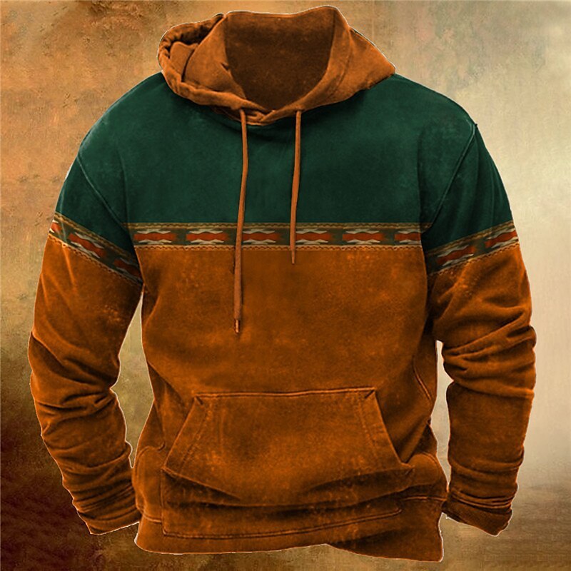 Men's Pullover Hoodie Bohemian Style 3h 5YYLY