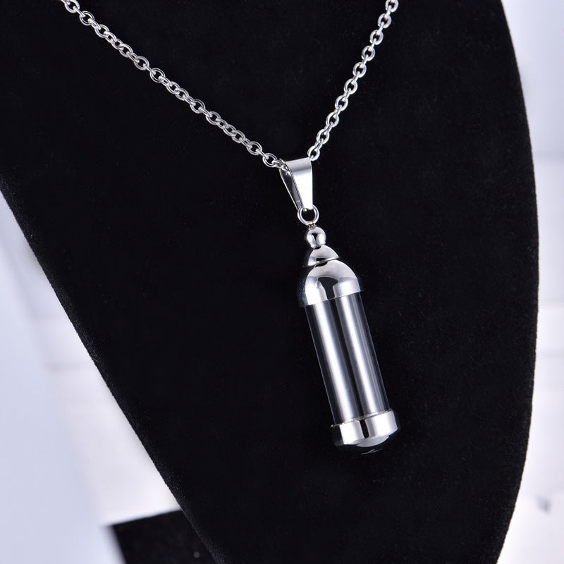 Stainless steel glass perfume pendant