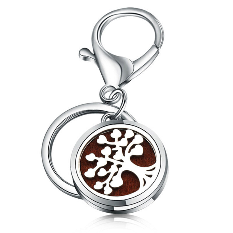 Perfume Key Chain Stainless Steel Essential Oil Diffuser 35 Style