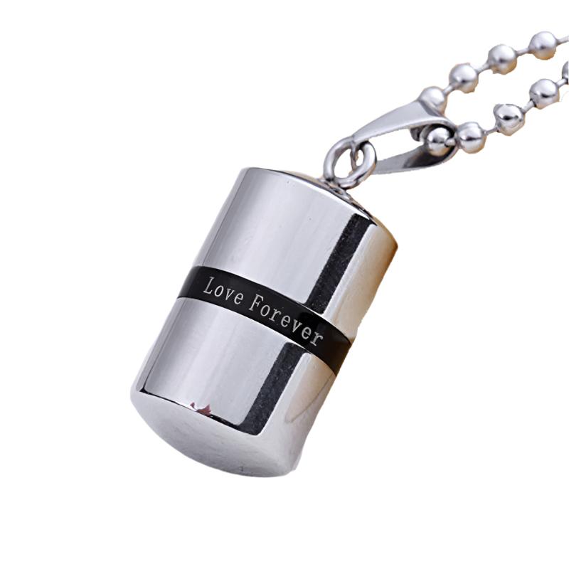 Titanium steel perfume bottle pendant