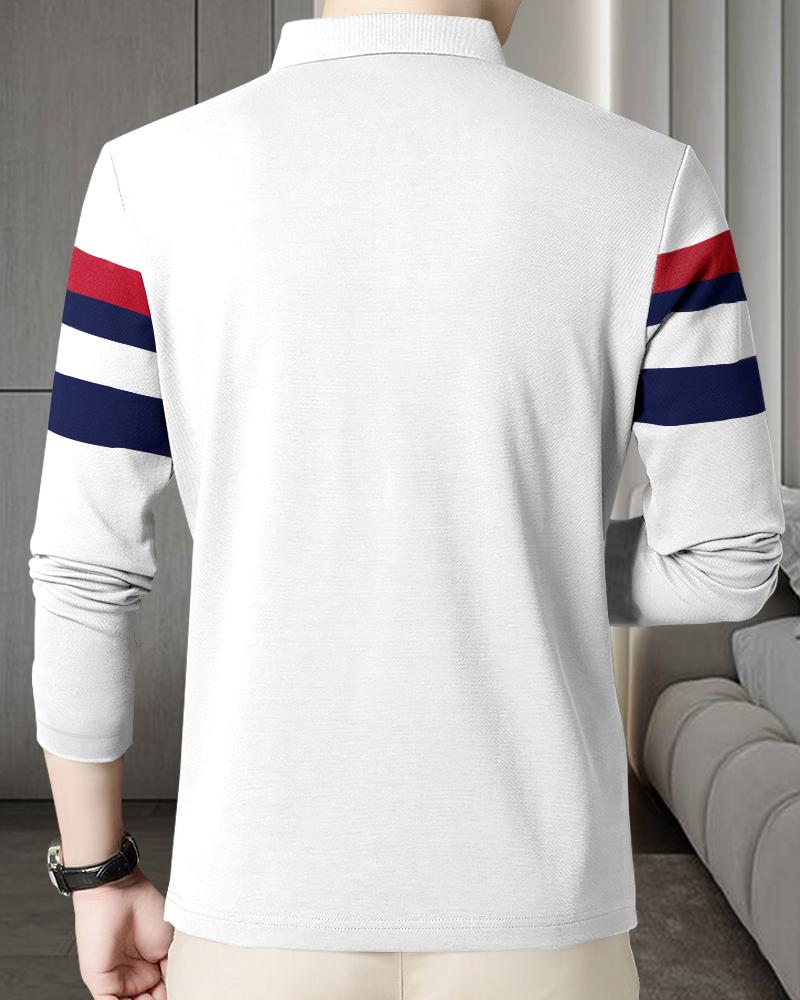 Men Full Sleeves Polo Neck T-shirt