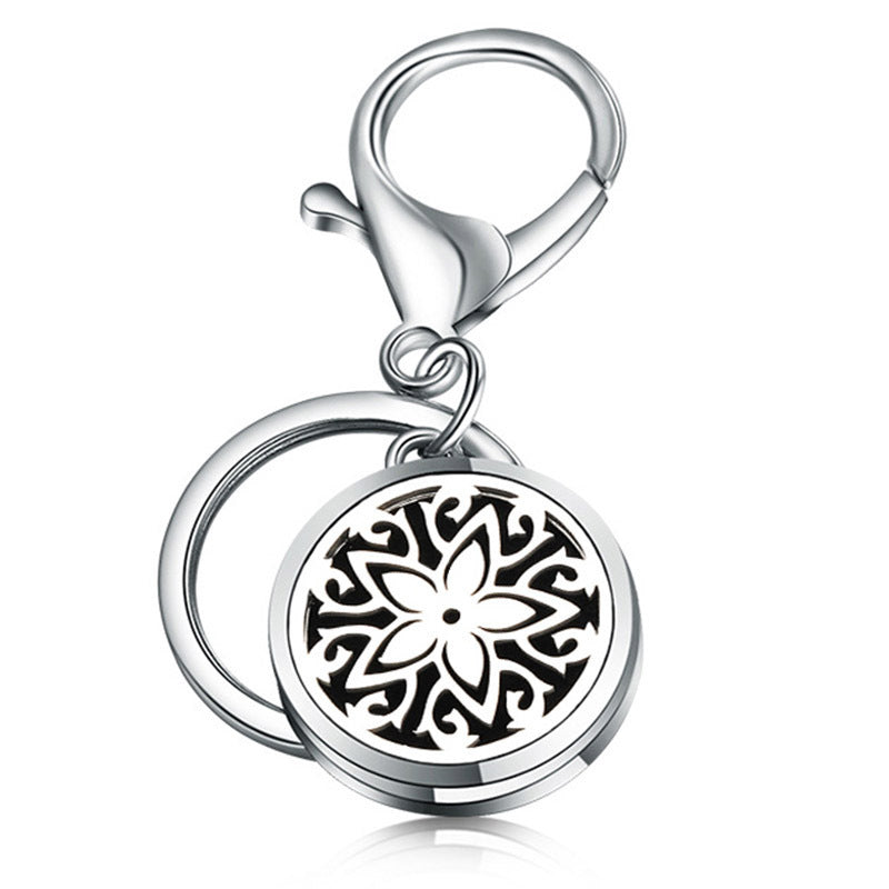 Perfume Key Chain Stainless Steel Essential Oil Diffuser 37 Style