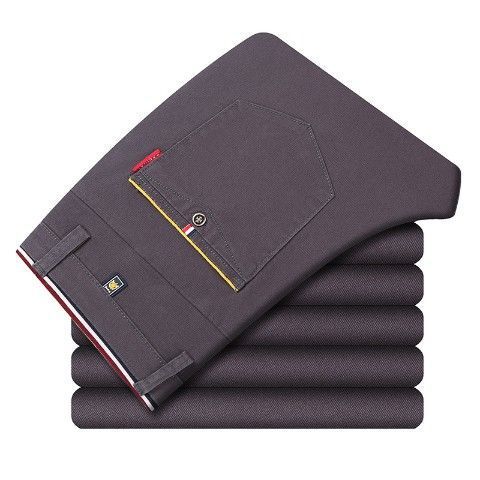 Spring And Summer Men's Pure Cotton Casual Pants Dark Gray 986 Models