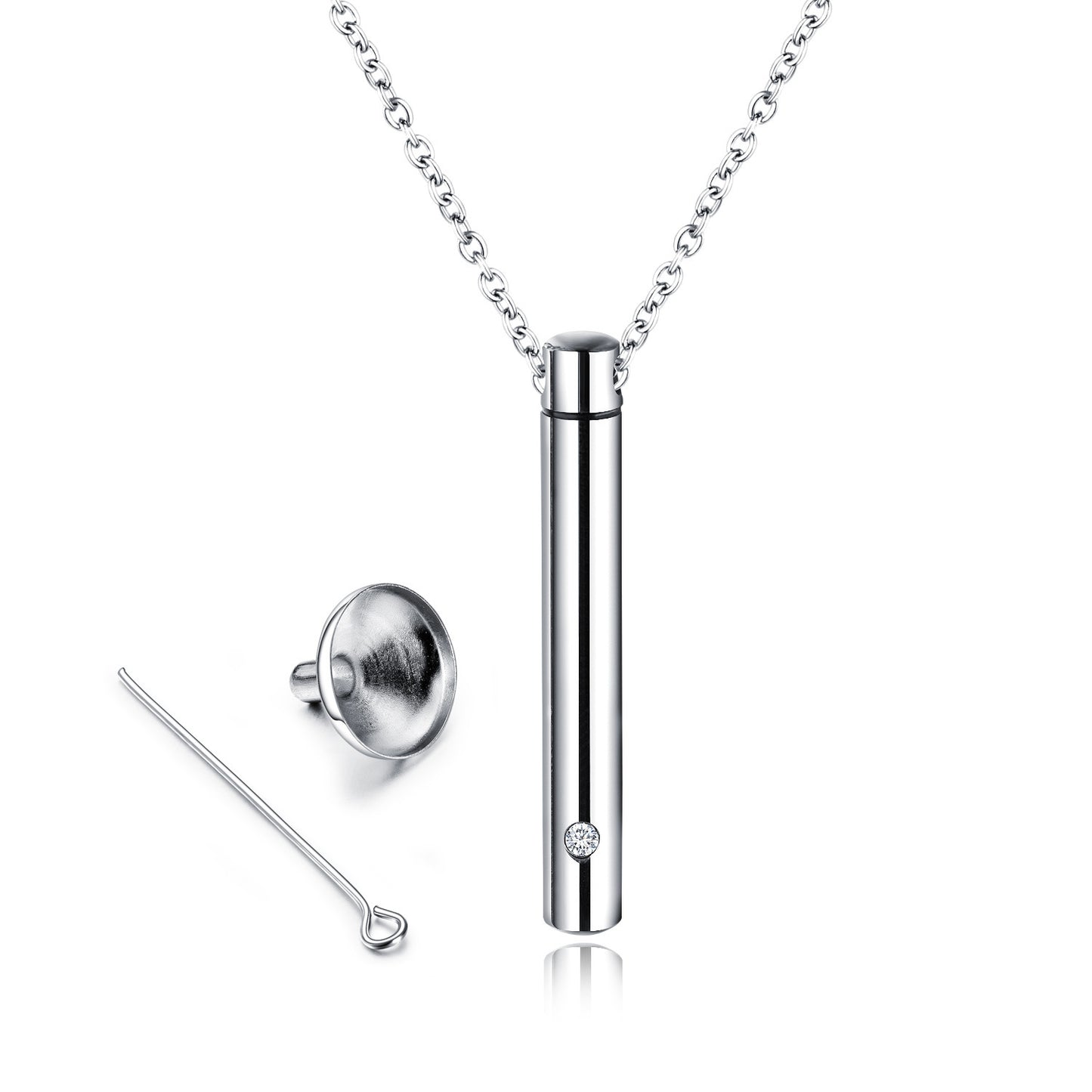 Creative Openable Stainless Steel Perfume Bottle Pendant D