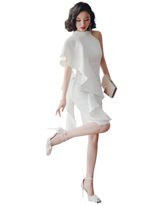 Party party white short evening dress