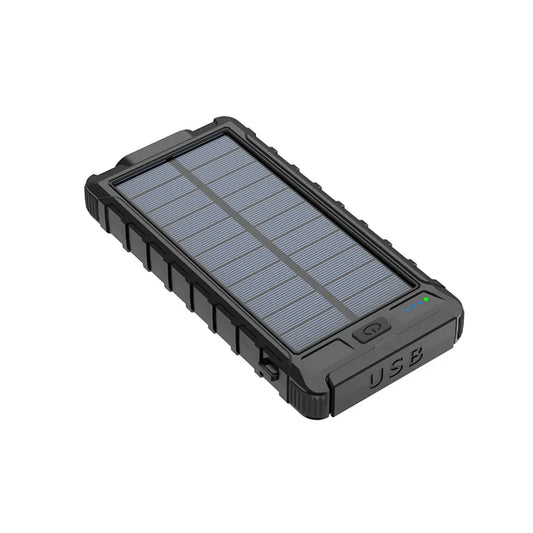 New Solar Wireless Power Bank Outdoor PD Fast Charging Ultra-Large Capacity 20000 mA Black