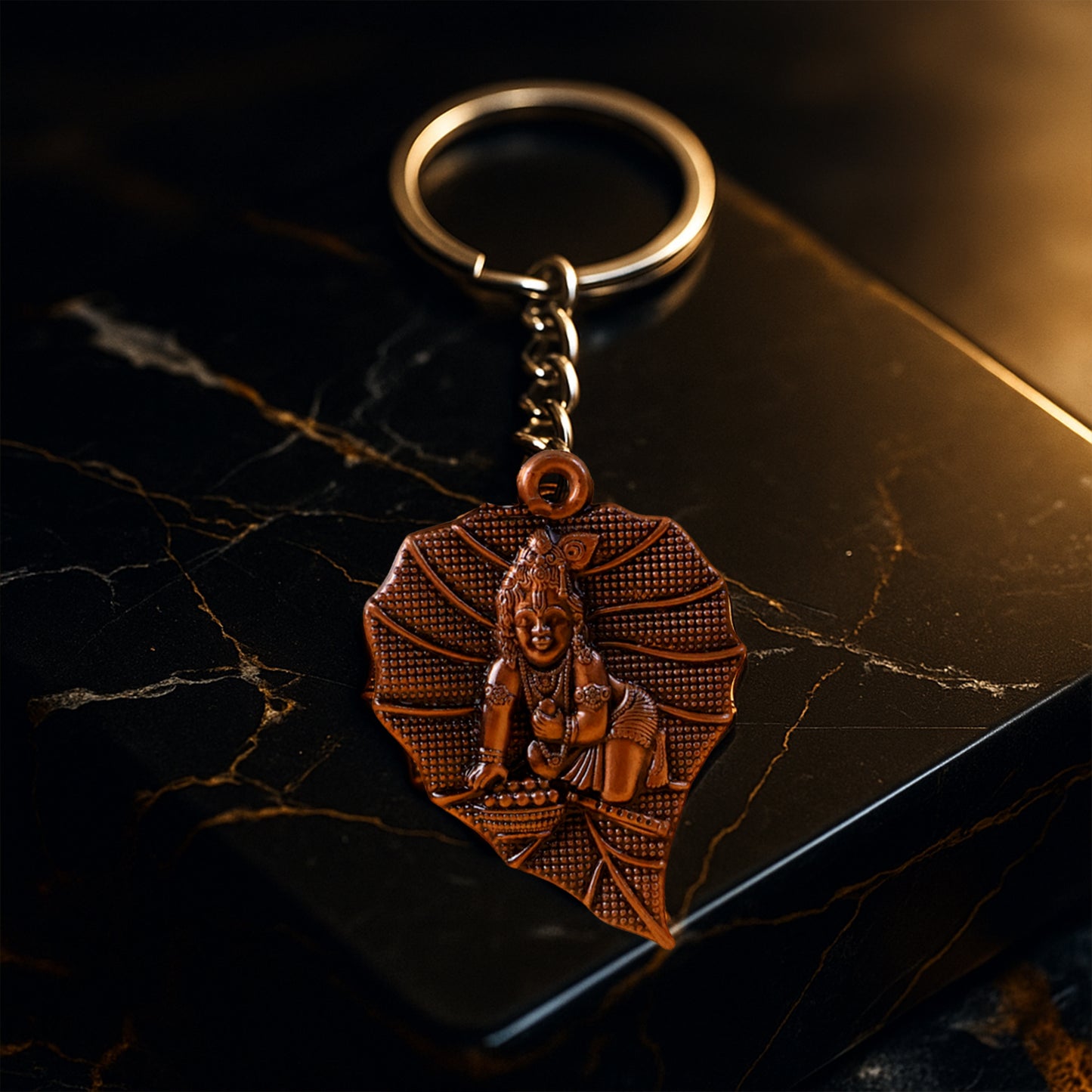 Premium Antique-finish Metal Keychain (1 Pc)