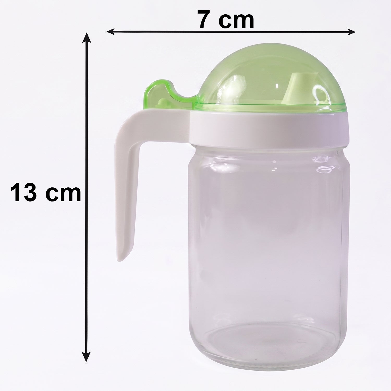 Glass Oil Dispenser Bottle With Lid - 580ml Capacity Perfect For Oil