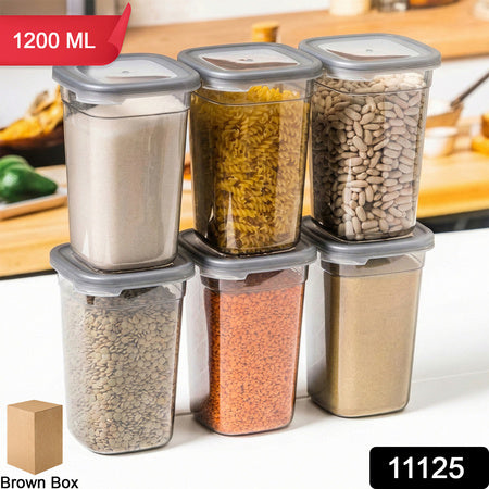 Plastic Multipurpose Kitchen Storage Fridge Container (1200 Ml 6 Pc)