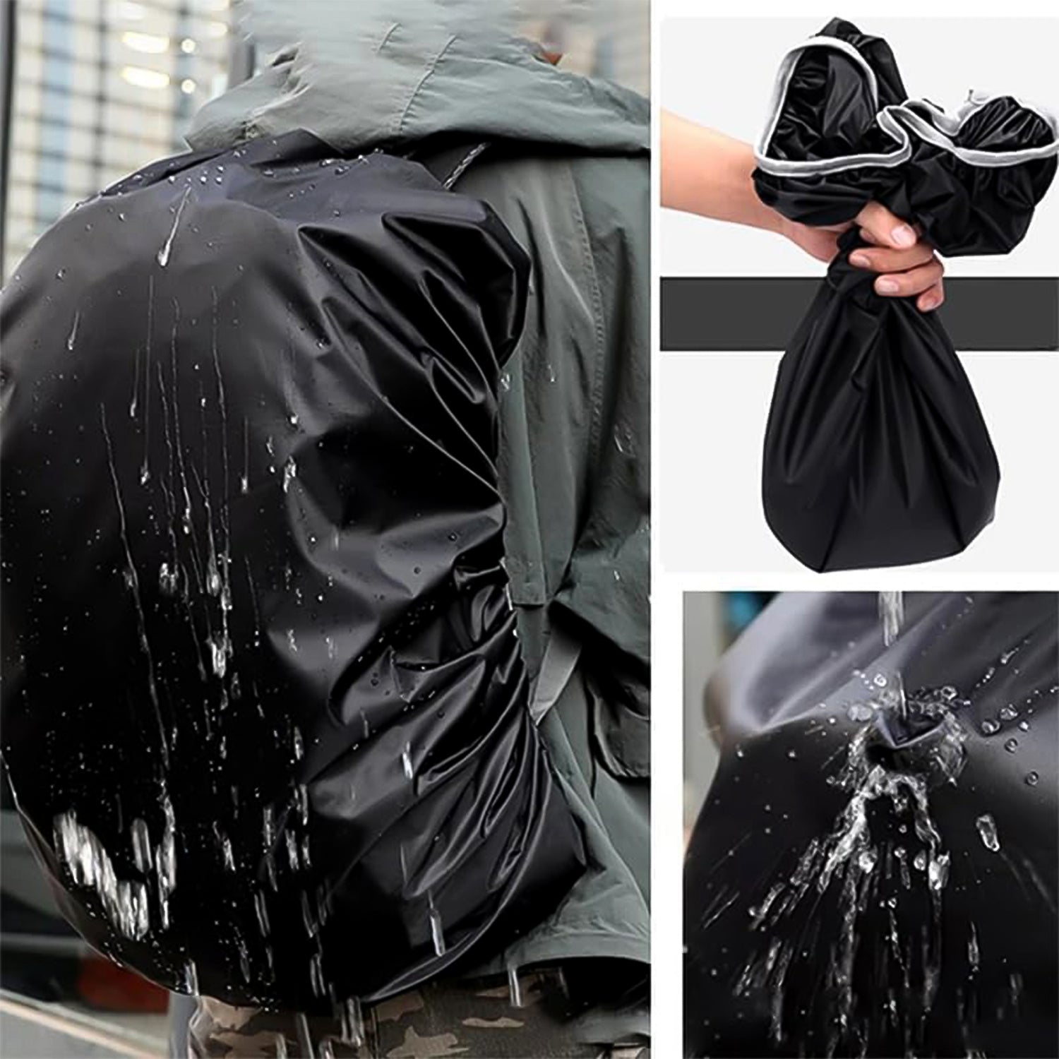 Heavy Waterproof Nylon Rain Coverdust Cover - Elastic Adjustable For Laptop Bags And Backpacks School Bag Waterproof Cover Dust Proof Backpack Laptop Bag Cover (1pc)