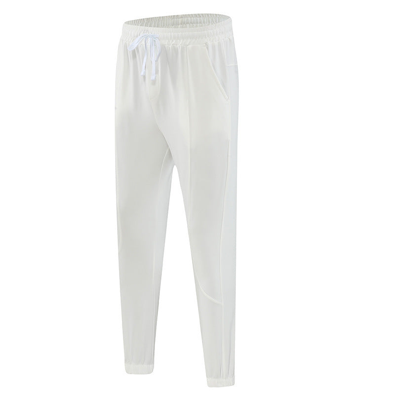 Fashion Solid Color Quick-drying Track Pants Men White