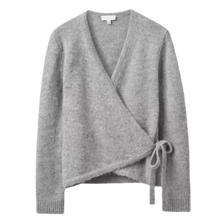 Lazy Wool Asymmetric Sweater Gray Wool