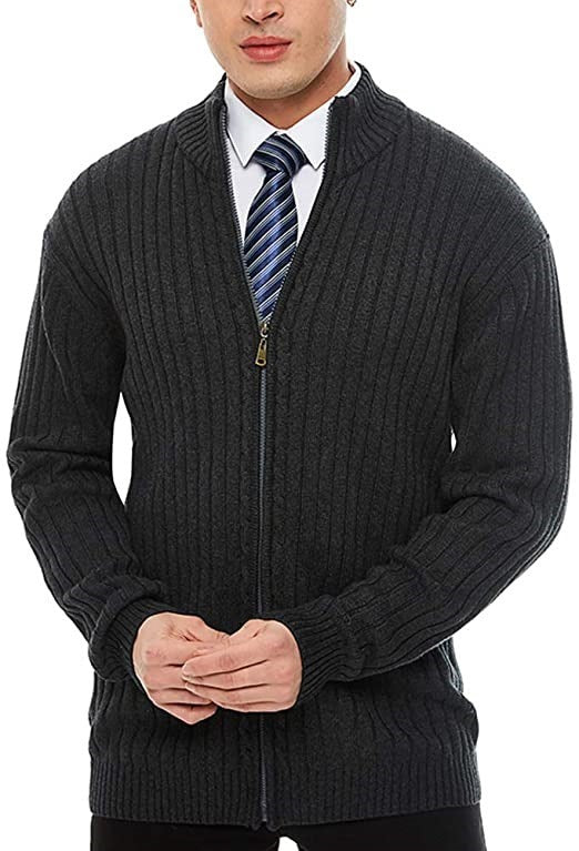 Suit Collar Cardigan Knitted Sweater Coat Black Wool