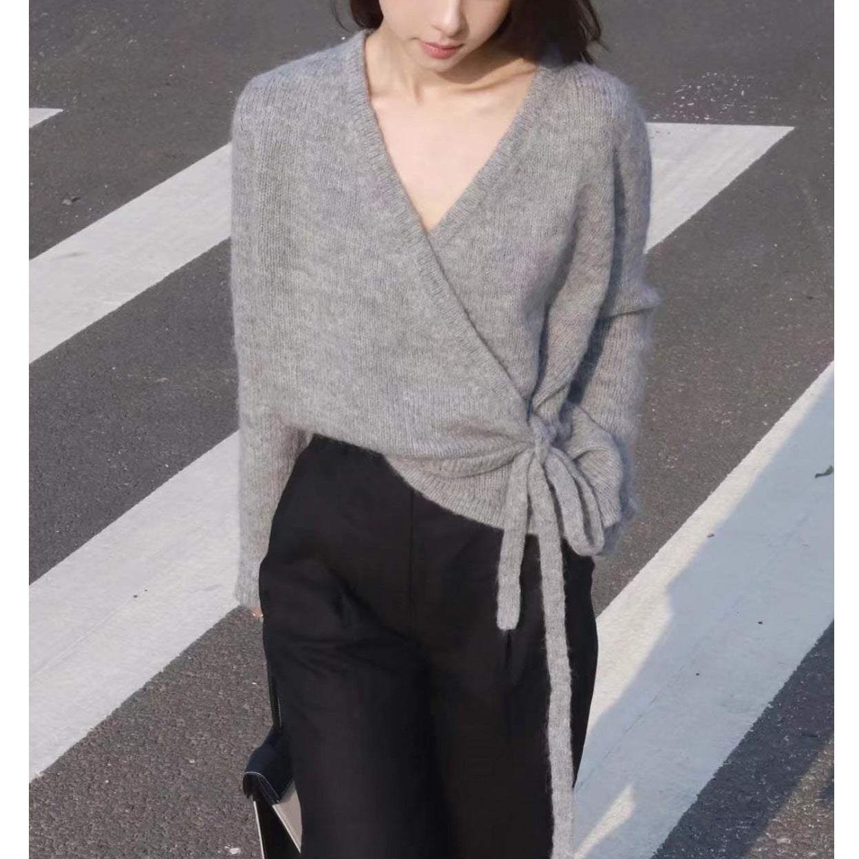 Lazy Wool Asymmetric Sweater