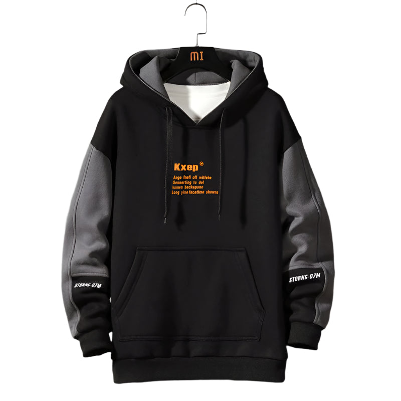 Men's Hoodies New Teen Fleece And Heavy Coat Black