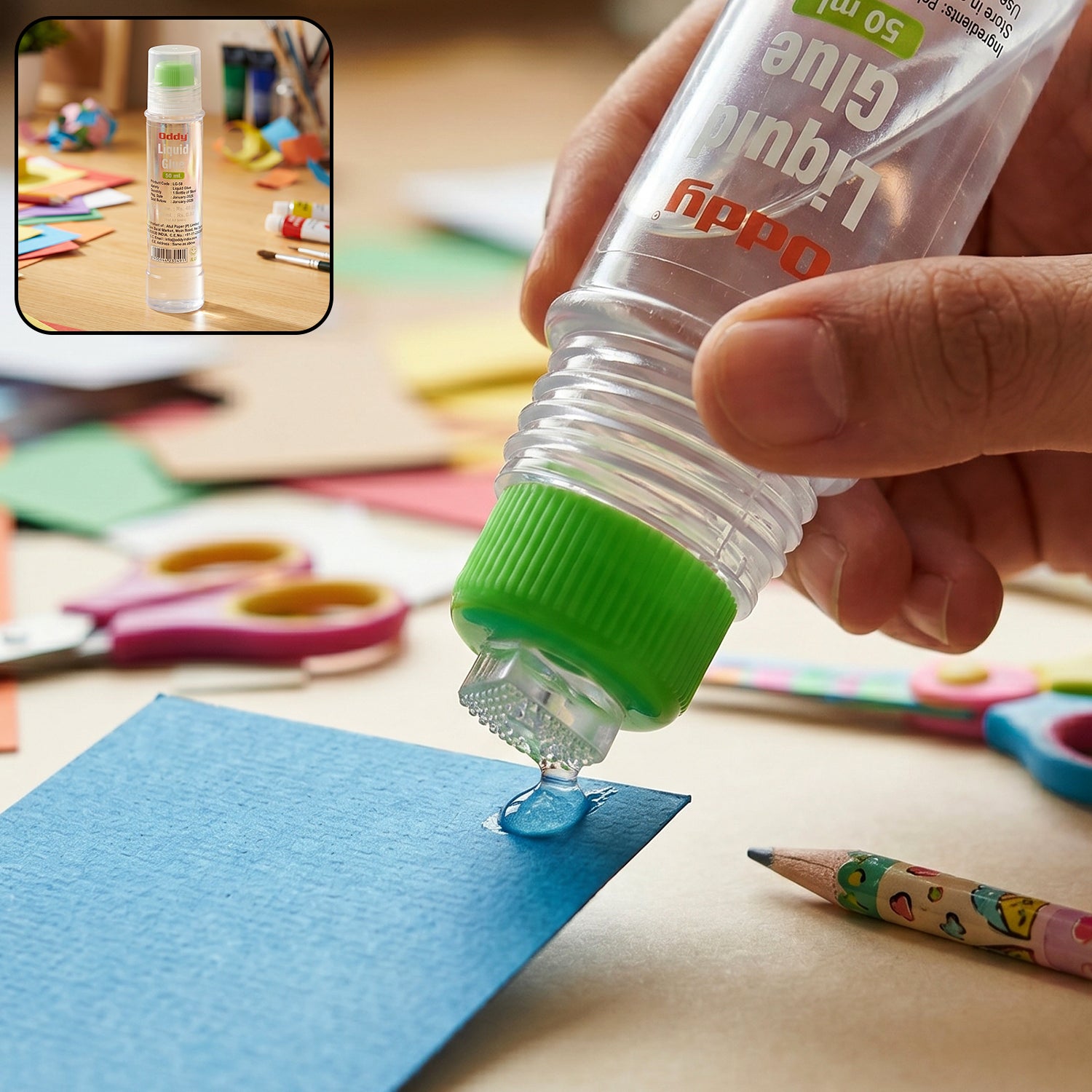 Oddy Liquid Glue Pen For School Office (5 Pc 50 Ml)