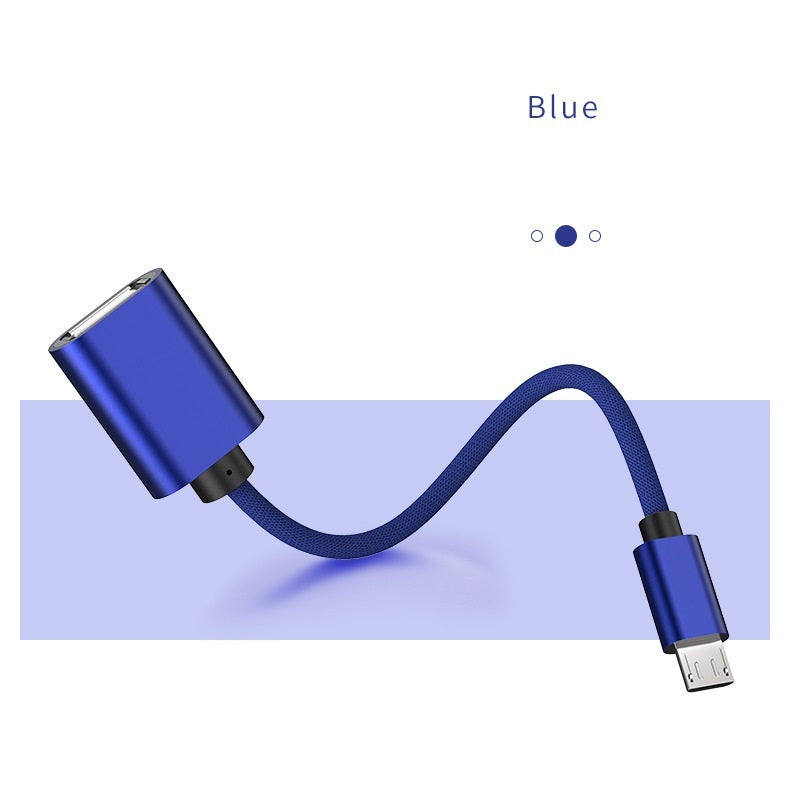 Mcrio OTG Wire Micro To 30A Female Adapter Cable 20 Extended Data Cable OTG Adapter Cable Adapter Cable Sapphire Blue