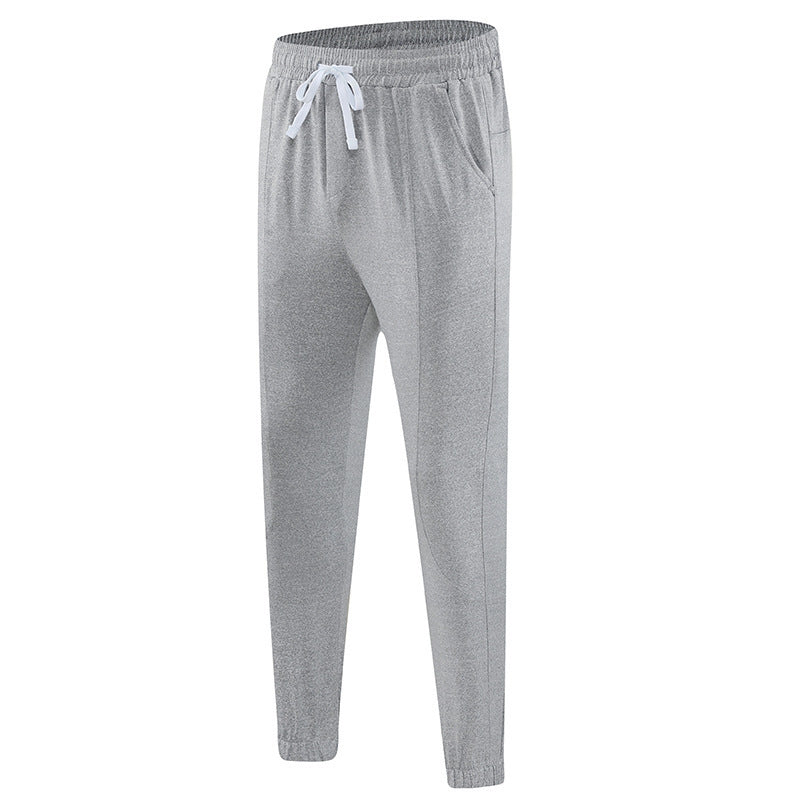 Fashion Solid Color Quick-drying Track Pants Men Light Gray